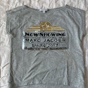 Marc Jacobs Kids Gray Sequin Tee